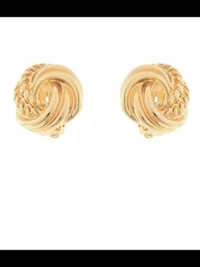 Gold Knot Stud Earrings - Women's Jewelry
